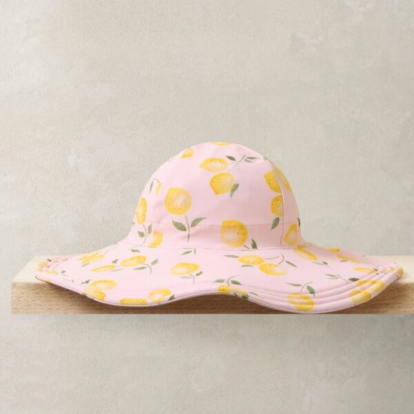 Lemon Print Floppy Sunhat