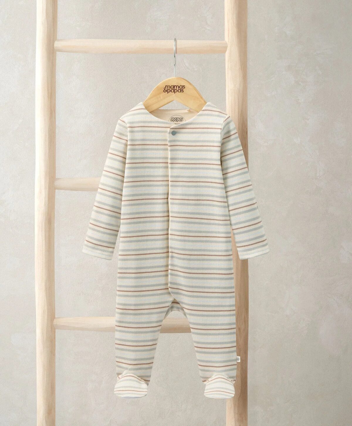Ribbed Stripe Sleepsuit