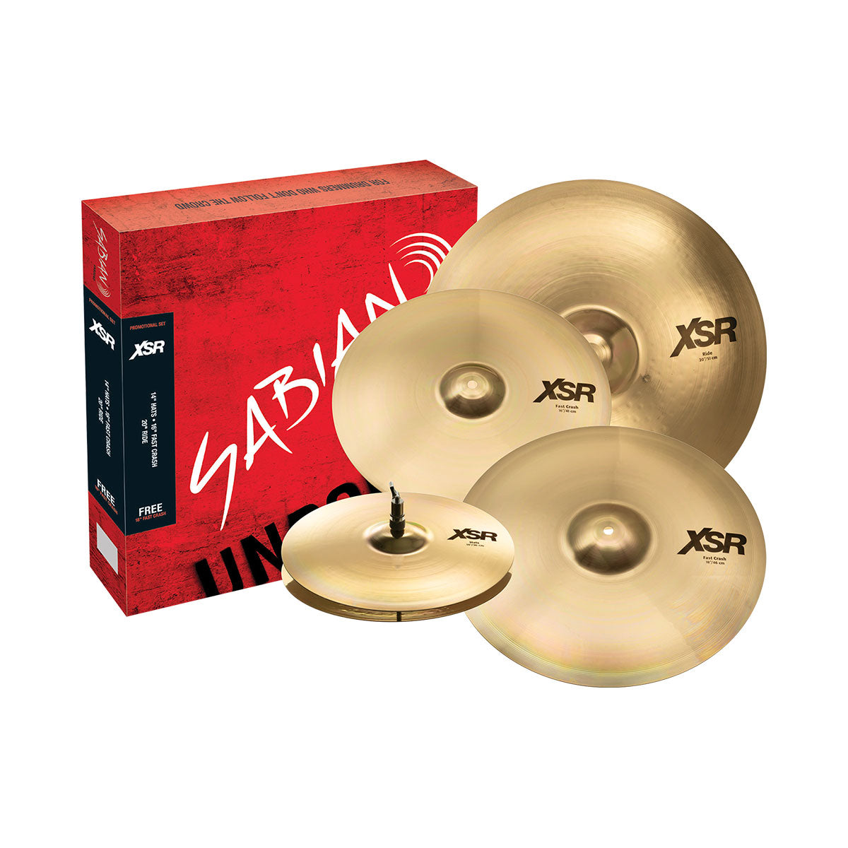 SABXSR5005GB Sabian XSR5005GB XSR Performance Set with Free 18-Inch