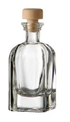 Glass Bottle Squared 0.04 L