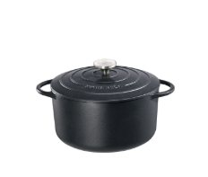 PROVENCE Round French Oven 28cm, Cast Iron Black 6.6L