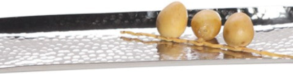 Rectangular Tray S/S Hammered 32.5x12cm