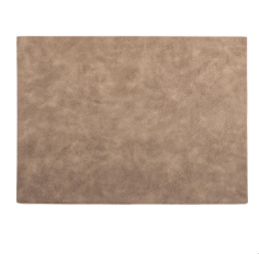 Rectangular Placemat/Table Mats - Leather look 33x45cm Taupe