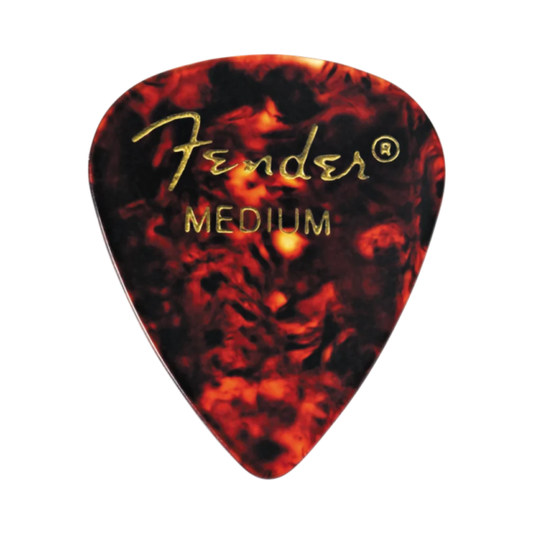 Fender Classic Celluloid Pick, Tortoise Shell, 351 Shape, Medium