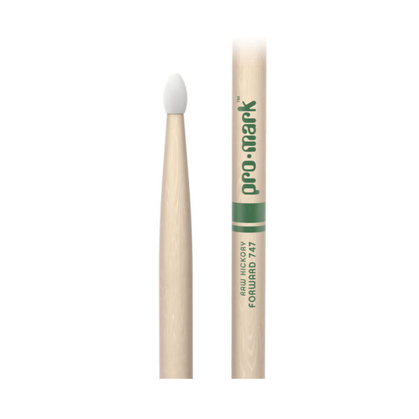Promark TXR747N 747 Classic Forward Raw Hickory Nylon Tip Drumsticks