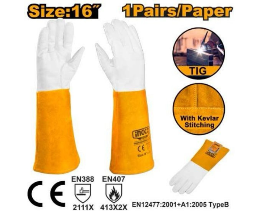 Untitled design Leather Welding Gloves INGCO - Image 1