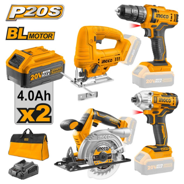 Cordless Tool Combo Kit INGCO