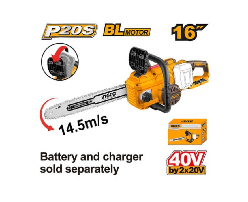 Untitled design (23) Cordless Chainsaw Brushless INGCO - Image 1