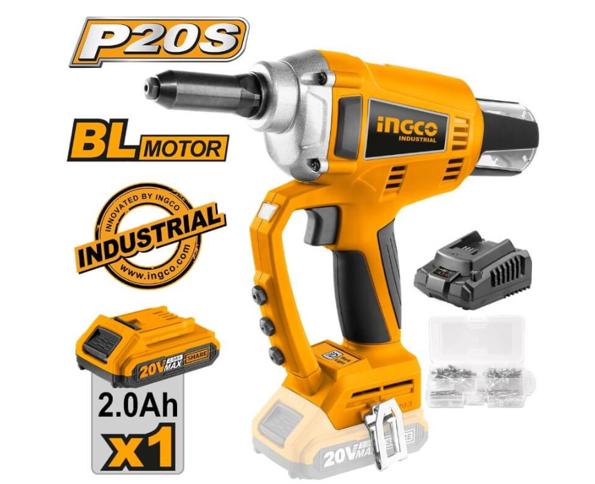 Untitled design (34) Cordless Rivet Gun Brushless 20V INGCO - Image 1