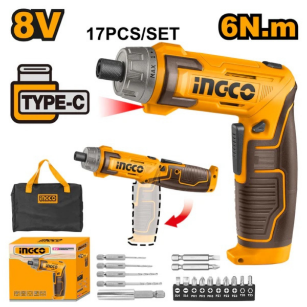 Cordless Screwdriver Set INGCO