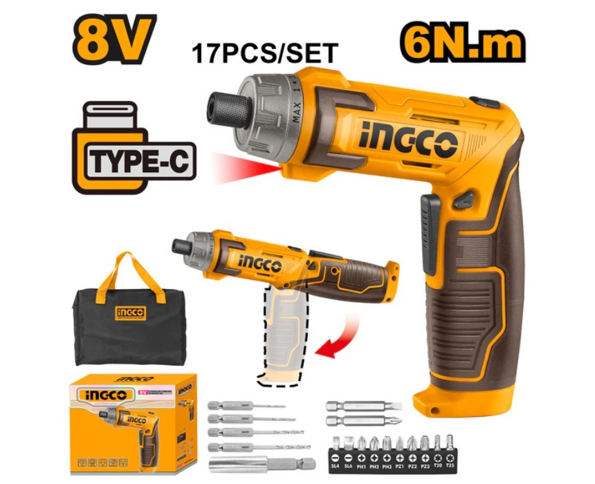 Untitled design (4) Cordless Screwdriver Set INGCO - Image 1
