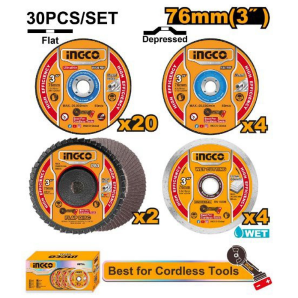 Mini Cutting Disc Set INGCO