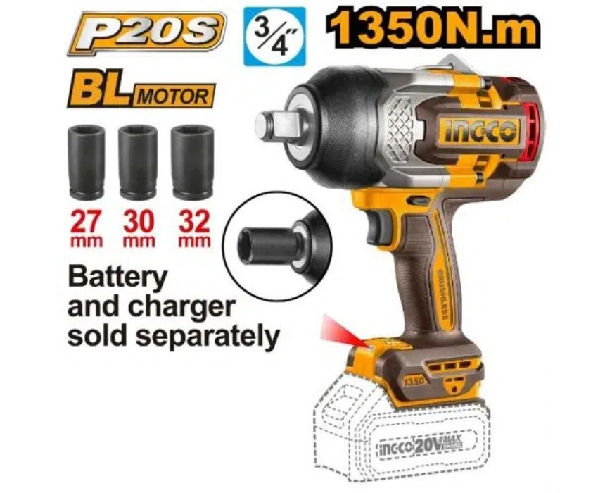 Untitled design (60) Brushless Cordless Impact Wrench INGCO - Image 1