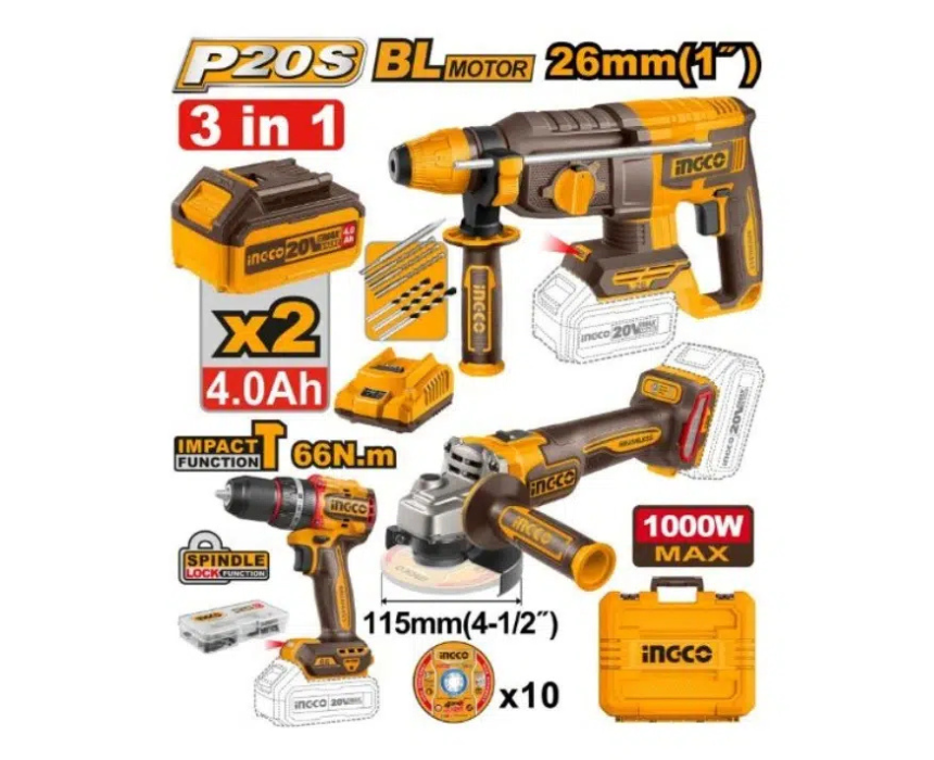 Untitled design (73) Cordless Power Tool Set INGCO - Image 1