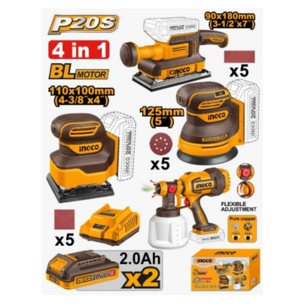 Cordless Sander Combo Kit INGCO