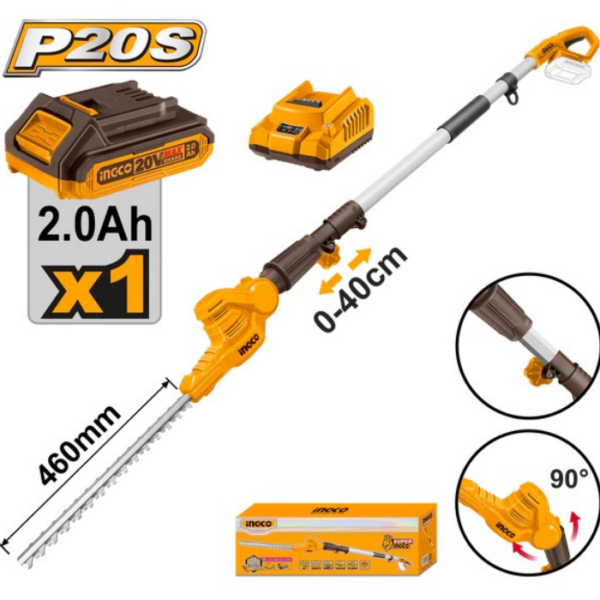 Cordless Pole Hedge Trimmer INGCO