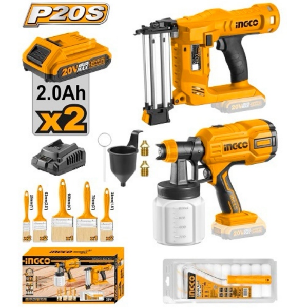 Cordless Nailer Spray Kit INGCO