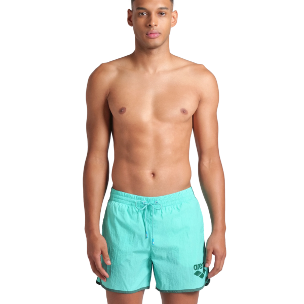 Arena Men Beach Swimwear Big Logo Borders Short Length 36.5cm