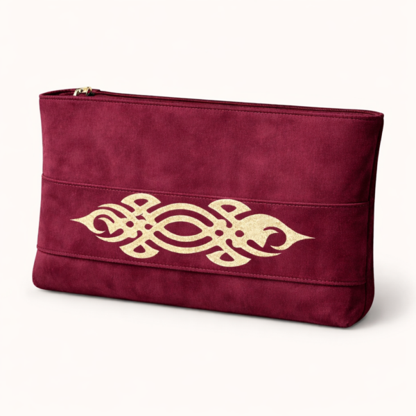A A. Arabesque Burgundy Clutch