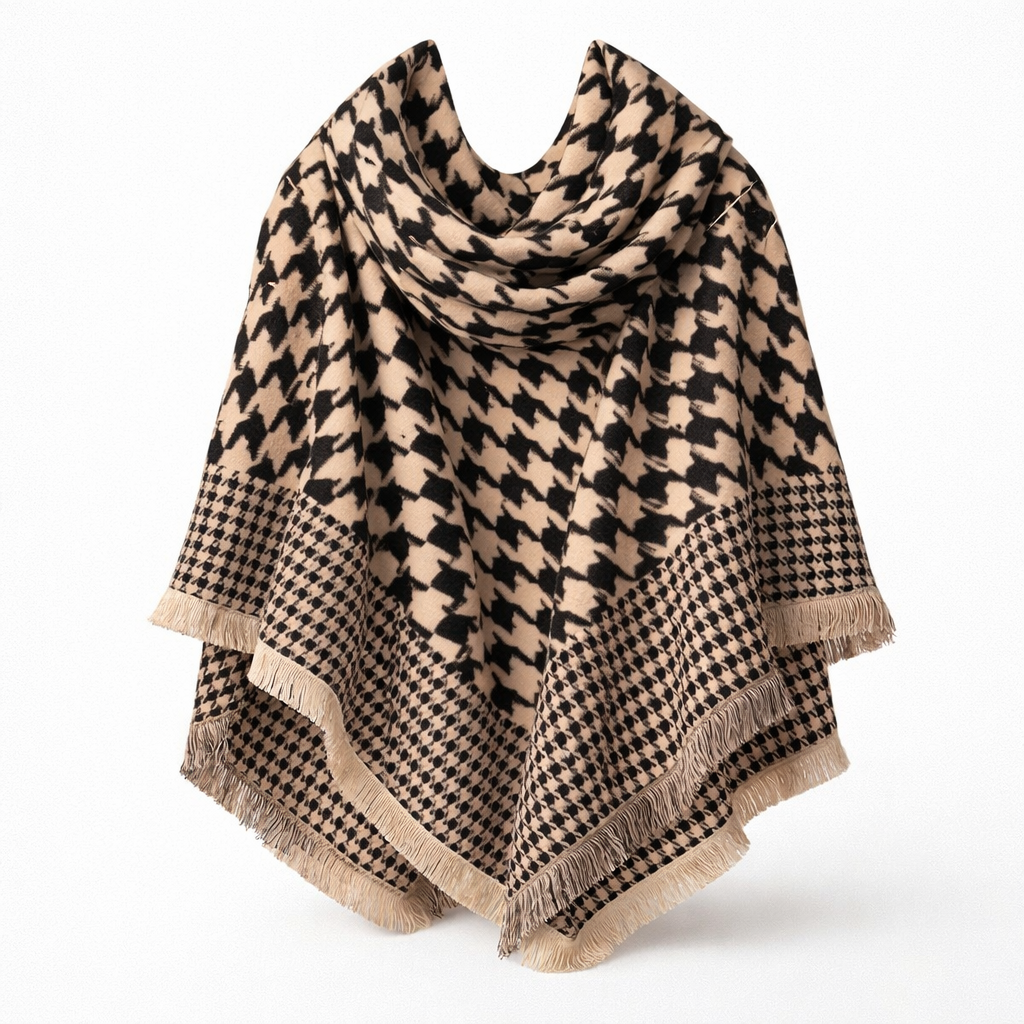b39a91f6-ee55-4e16-9f68-8ad5756fba64 Cashmere Scarf: Houndstooth Cream