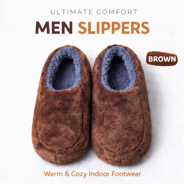 A. Men Slippers: Brown