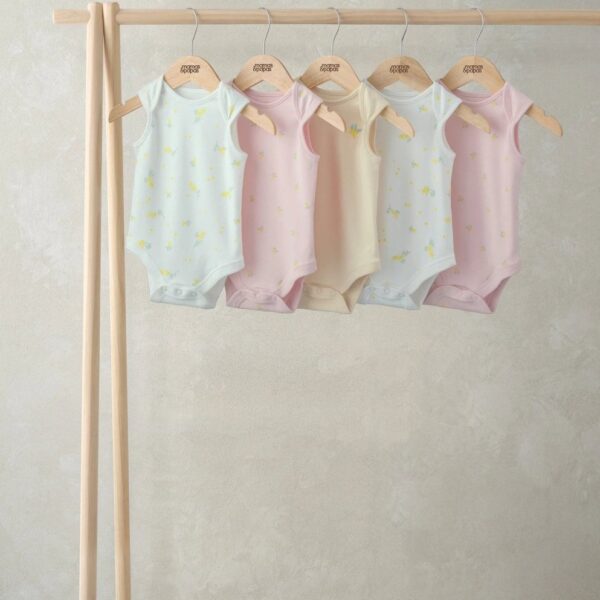 Bodysuits (Pack of 5) - Lemon Print New Born