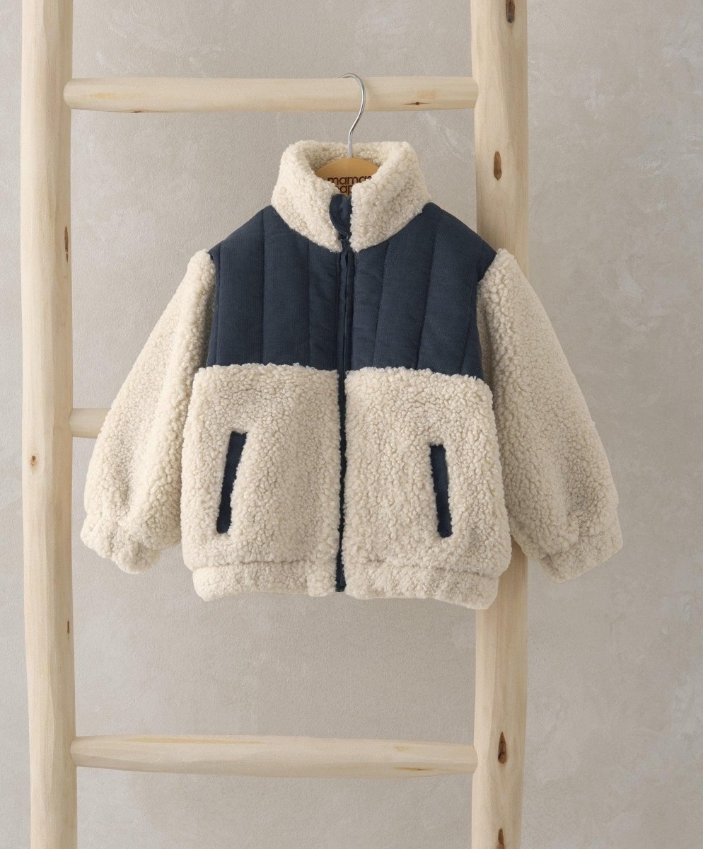 borg-jacket-blackbeige-jacket-mamas-papas-mamas-papas-lb-7536073 Borg Jacket - Black/Beige