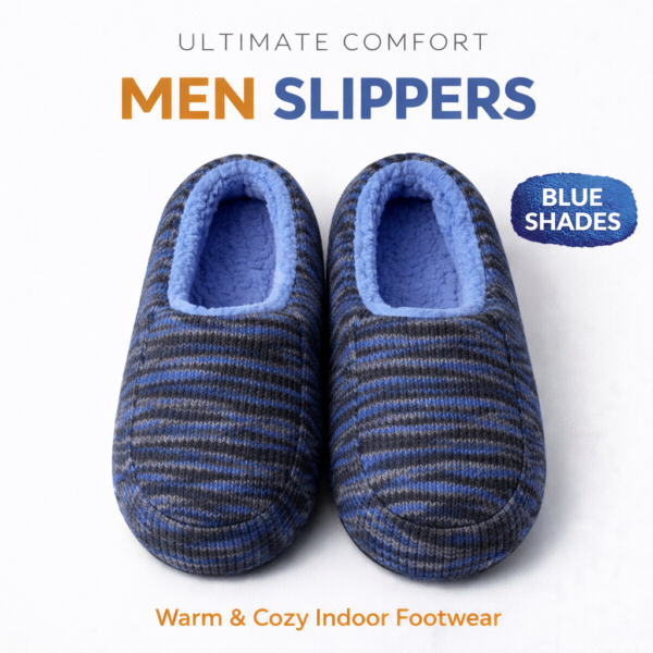 Men Slippers: Blue Shades