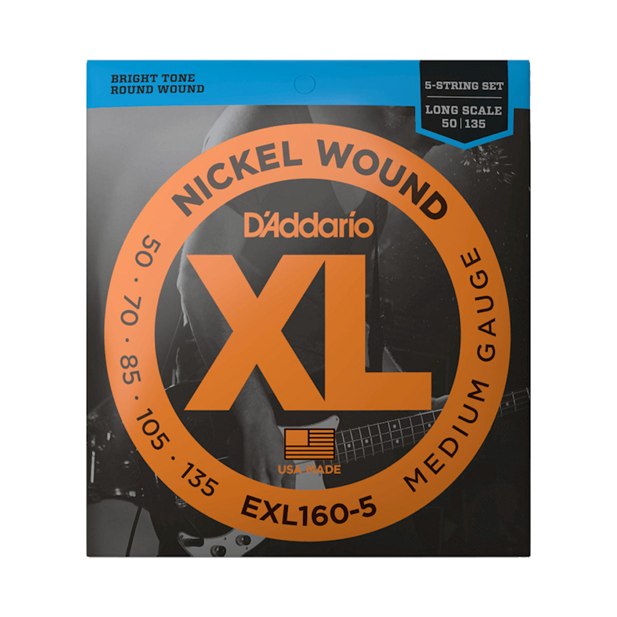 exl160-5 D’addadrio EXL160-5 50-135 5-String Medium Long Scale Base Strings