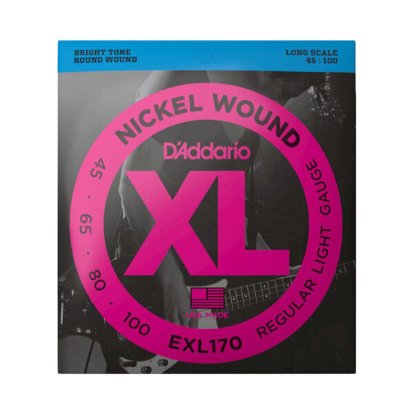D’Addario EXL170 45-100 Regular Light Long Scale Bass Guitar Strings