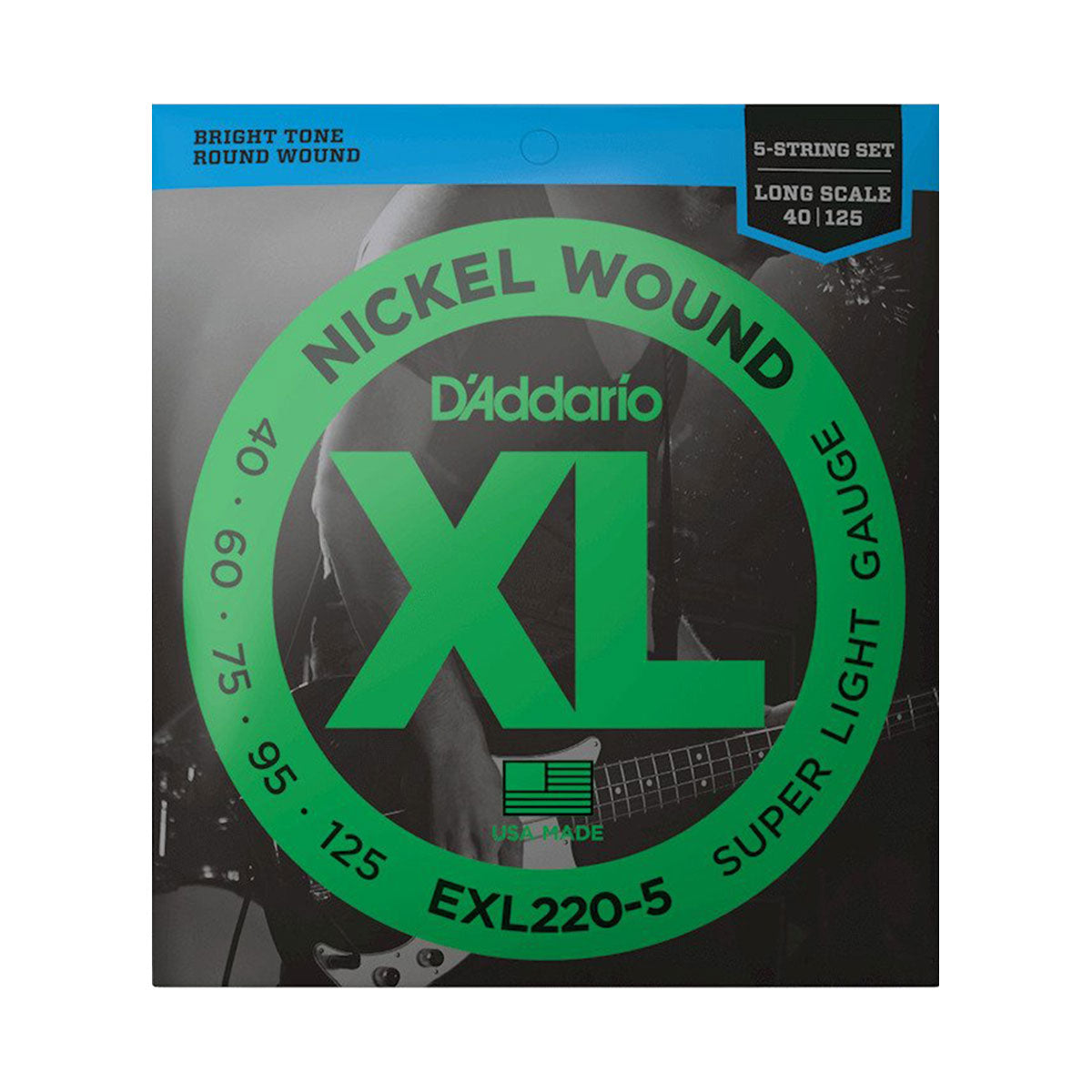 exl220-5-1 D’addario EXL220-5 40-125 5-String Super Light Long Scale Bass Strings