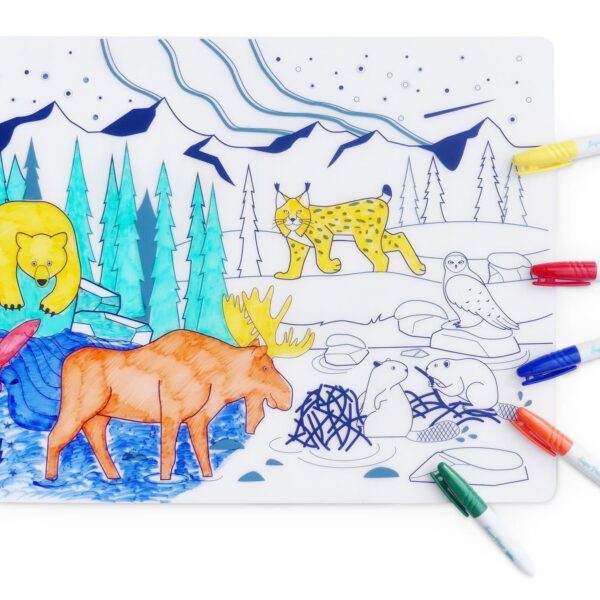 Coloring Mat (5 Erasable Markers - Boreal)