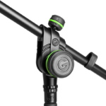 Gravity Microphone Stand with Folding Tripod Base and 2-Point Adjustment Telescoping Boom - Image 