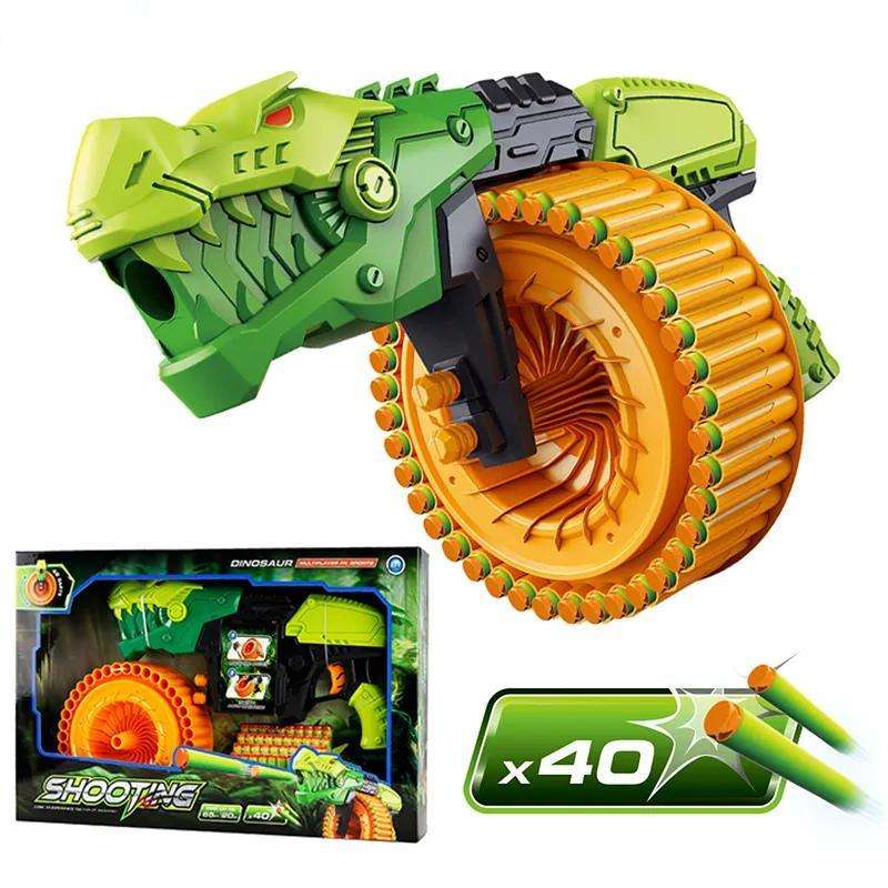 gun-foam-blaster-soft-bullet-shooting-game-9.jpg Dino Power Toy Gun Foam Blaster - 40 Soft Bullet Shooting Game - Image 1