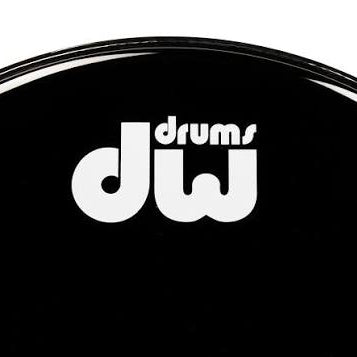 DW Bass Drum Logo Sticker, White