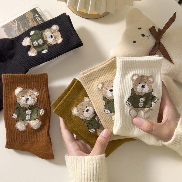 A. Ribbed Teddy Socks