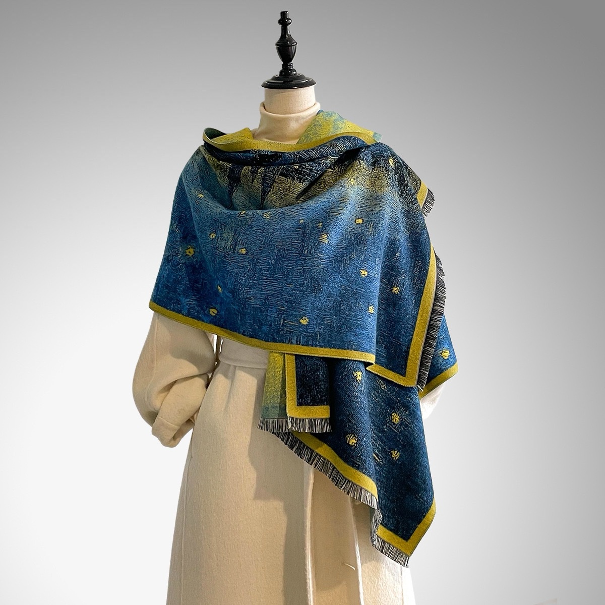 img_4744 Cashmere Scarf: Starry Night