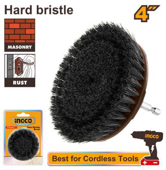 INGCO WCBH1401 4" فرشاية تنظيف اسود HARD BRISTLE DRILL BRUSH