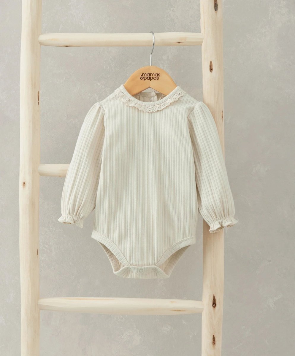 lace-trim-bodysuit-cream-bodysuit-mamas-papas-mamas-papas-lb-5659204 Lace Trim Bodysuit - Cream