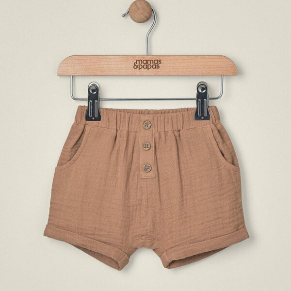 Linen Shorts - Brown