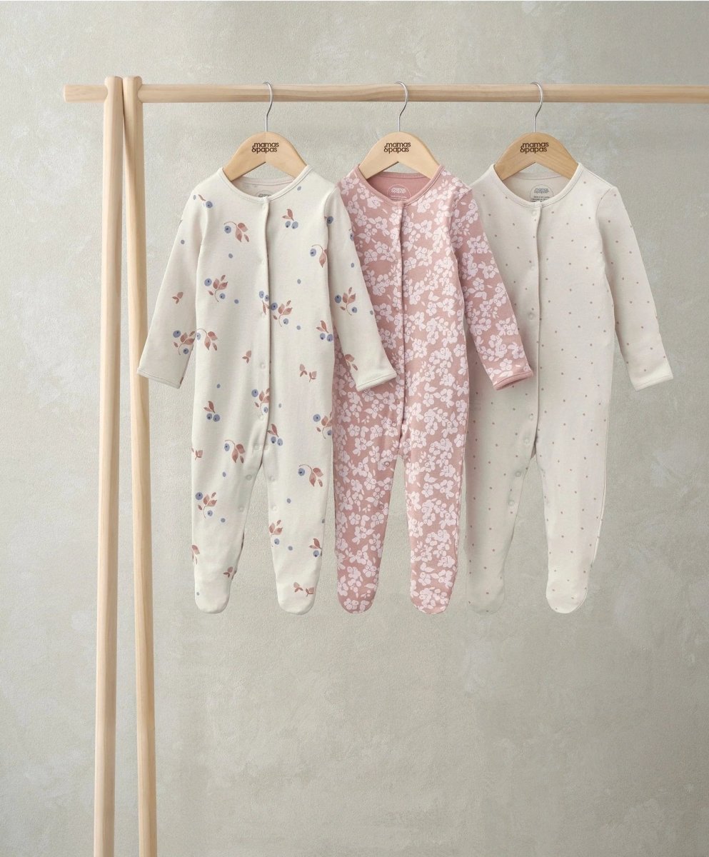long-sleeve-sleepsuits-pack-of-3-peony-berry-prints-sleepsuit-mamas-papas-mamas-papas-lb-8475795 Long Sleeve Sleepsuits (Pack of 3) - Peony & Berry Prints