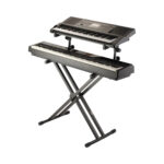 On-Stage KS7292 Double-X Ergo-Lok Keyboard Stand with Second Tier - Image 