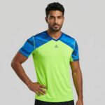 Peak Men V Neck Breathable Quick Dry TRSS Running T-shirt With Reflective Back Logo - Image 