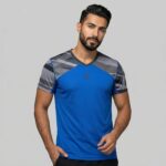 Peak Men V Neck Breathable Quick Dry TRSS Running T-shirt With Reflective Back Logo - Image 