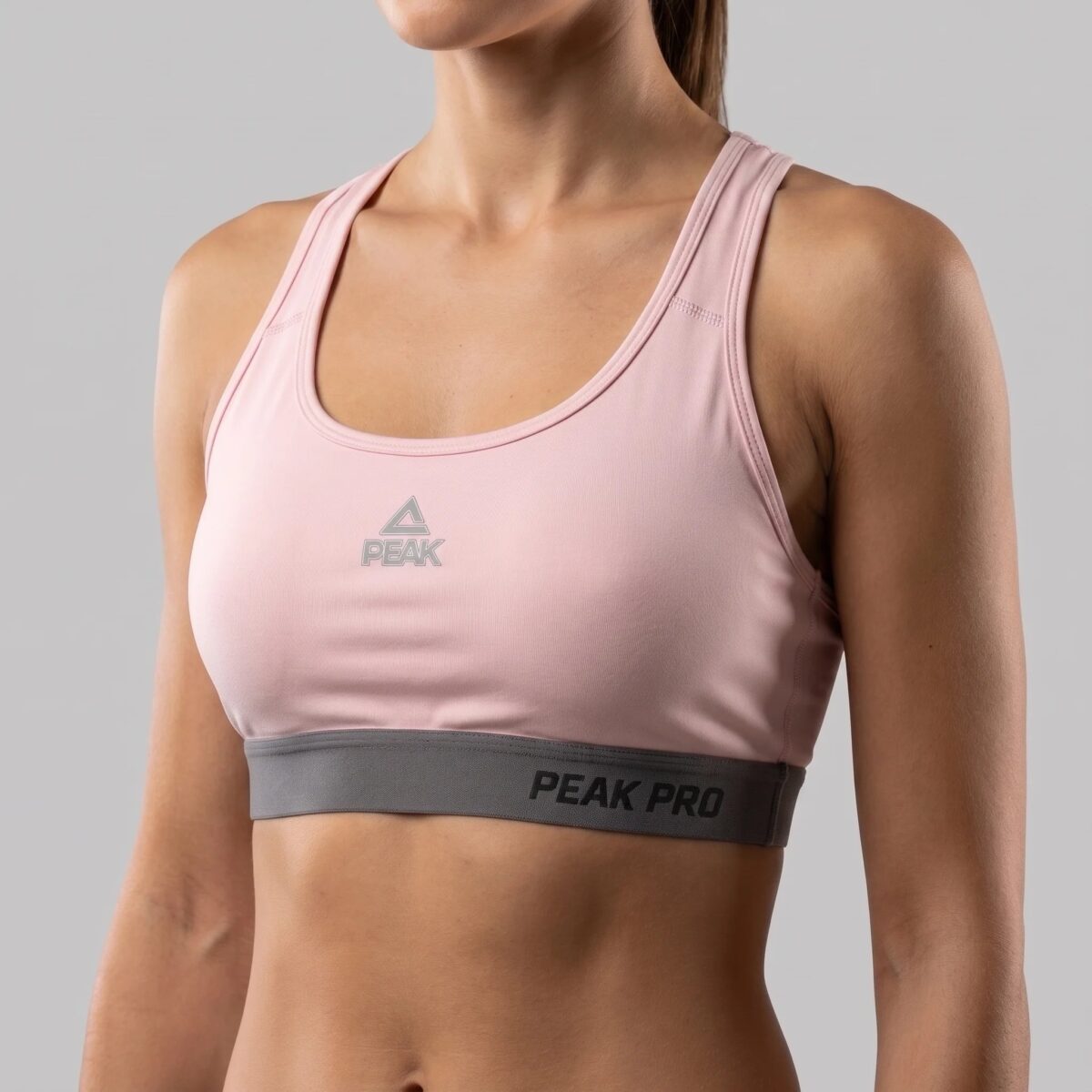Peak Women Breathable Quick Dry Racer Back Sports Bra With Reflective Logo - Image 