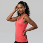Peak Women Breathable Quick Dry Running Tank Top Vest With Bra With Reflective Logos - Image 