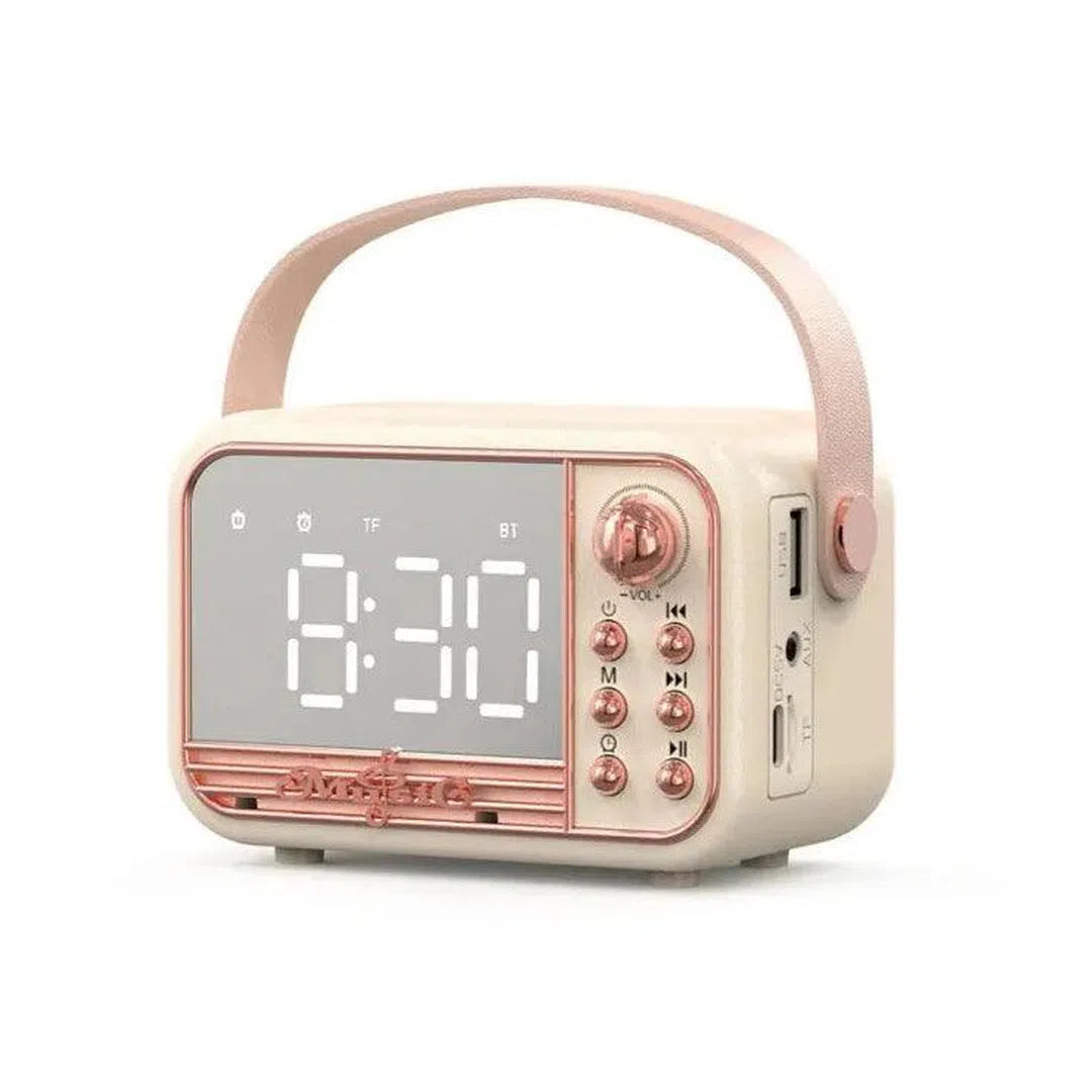 portable-mini-retro-speaker-alarm-clock-1.jpg Portable mini Retro Speaker Alarm Clock - Image 1