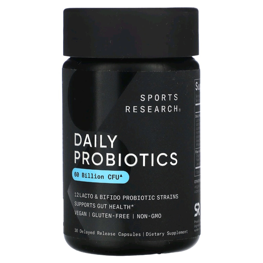 rn-image_picker_lib_temp_248a5f17-b8f6-4663-a093-f380767d4f23 Sports Research, Daily Probiotics, 60 Billion CFU, 30 Delayed Release Capsules