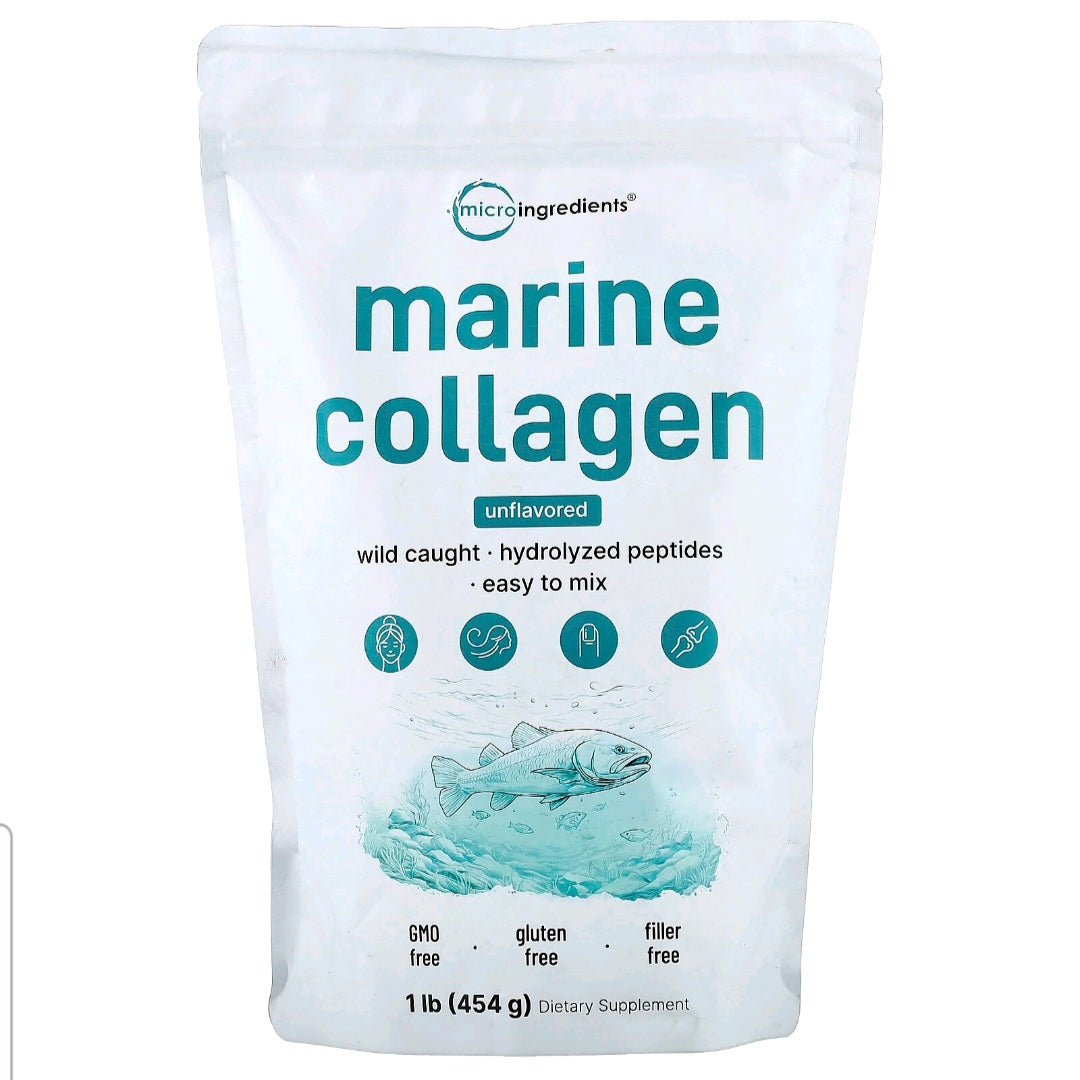 rn-image_picker_lib_temp_3f7d2a28-414c-4dcd-b93b-75acf69496a1 Micro Ingredients, Marine Collagen, Unflavored, 454 g