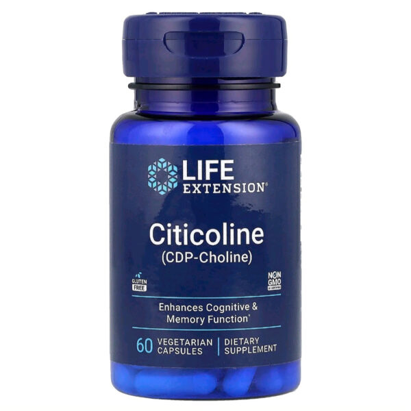 Life Extension, Citicoline (CDP-Choline), 500 mg, 60 Capsules (250 mg per Capsule)